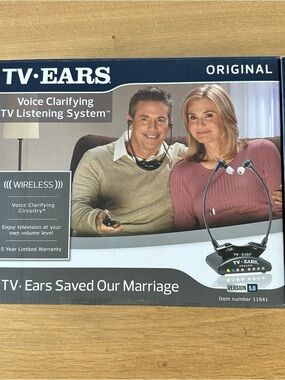 TV Ears Digital Wireless Headset System Dual Wireless Headset for TV Complete